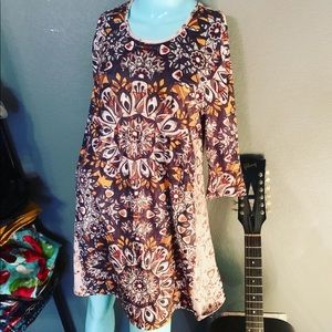 NWT boutique Azalea Boho Soft Retro Style dress soft! Comfy!